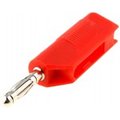 Mufa banana, rosu, 10A, 60VDC, 4mm, terminal cu surub, BC-027/R