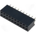 Soclu; şiruri pini; mamă; PIN: 20; drept; 2,54mm; THT; 2x10; aurit, ZL262-20DG