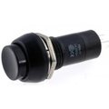 Push buton, bistabil, OFF-ON, rotund negru, orificiu montare Ø12mm, PS11ABK