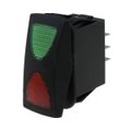 Intrerupator basculant auto, ON-OFF-ON, SPDT, 10A, orificiu montare 47.3x25x0.8mm, R13292D201BBGR2