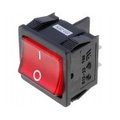 Intrerupator basculant, ON-OFF, 6A, 4 pini, DPST,orificiu montare 19.6x22.2mm, RS1333BBR2N2