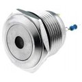 Buton antivandal, OFF-(ON), albastru, 12V, IP65, SPST-NO, M16, orificiu montare Ø16mm, V16-10D-12B-S