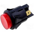 Push buton, bistabil, rotund, rosu, ON-OFF, 16A, 4 pini, DPST-NO, orificiu montare Ø25mm, C7053AFNAA, BULGIN