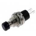 Push buton, rotund, negru, ON-(OFF), 1A, 250V, orificiu montare Ø7mm, PS10C2BK