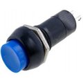 Push-buton, bistabil, rotund albastru, OFF-ON, orificiu montare Ø12mm, PS11ABU