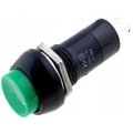 Push-buton, bistabil, rotund verde, OFF-ON, orificiu montare Ø12mm, PS11AGN