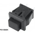Push-buton, monostabil, patrat, negru, ON-(OFF), 1A, orificiu montare 13x11mm, PS15CBK