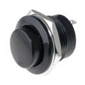 Push-buton monostabil, rotund negru, OFF-(ON), SPST, 3A, orificiu montare 16mm, PS507A-BB