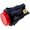 Push-buton, rotund rosu, OFF-(ON), 16A, 4 pini, DPST-NO, orificiu montare Ø25mm, MP005732