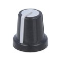 Buton plastic potentiometru, ax 6mm, Negru-Gri, GMN-2GY