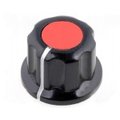 Buton plastic, potentiometru, ax 6mm, G19-RD