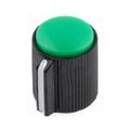 Buton plastic potentiometru Verde 6mm KK-14