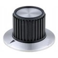 Buton potentiometru, aluminiu, ax 6.4mm, flansa, RN-112B