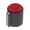 Buton plastic, potentiometru, rosu, ax 6.35mm, KK-10