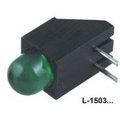 LED 5mm, verde, in montura, 2.2-2.5V, PCB, L-1503CB/1GD