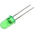 LED 5mm, 9V, cu clipire, verde, L-56BGD