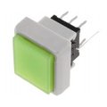 Push buton bistabil, patrat, led verde, ON-ON, PB6133FAL-3