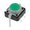 Microintrerupator, push, 12x12mm, OFF-(ON),  iluminat verde, TACT-24N-F-IG