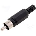 Conector RCA; mufă; tată, negru, CC-006B