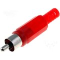Conector RCA; mufă; tată, rosu, CC-006R
