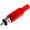 Conector RCA; mufă; tată, rosu, CC-006R