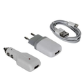 KIT 3 IN 1, Incarcator auto, retea, cablu, IPHONE5, 6, GSM819