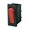 Comutator basculant; OFF-ON, 10A, 3 pini, SPST, iluminat rosu,orificiu montare 30.6x11mm, 1830.3112, Marquardt
