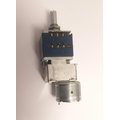 Potentiometru stereo, 2x10K, log, 15A, motor, RK27112MC, ALPS