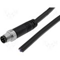 Cablu cu conector circular, M8, 4 pini, tata, IP67, 5A, 1m, 8-04AMMM-SL7A01