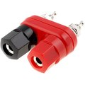 Soclu banana dublu, rosu, negru, 10A; 60VDC; BC-119