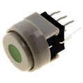 Push buton, ON-(ON), rotund, led verde, PB6136FBL-3