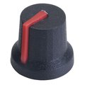 Buton rotativ; material plastic; neagru; indicator rosu, K87MBR-B6MRED