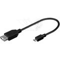 OTG cablu, Cablu USB A, micro USB B, 0.2m, CABLE-USB-OTG-0.2