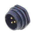 Conector circular, 3 pini, tata, IP68, 500V, 30A, SP2112/P3, WEIPU