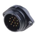 Conector circular, 12 pini, tata, IP68, 400V, 5A, SP2113/P12, WEIPU