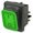 Comutator basculant, 16A, 2xON-OFF, verde, IP65, 4 pini, DPST, orificiu montare 22x30mm, B448MASK-GN