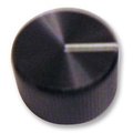 Buton aluminiu, diametru 20mm, diametru ax 6.4mm, KB00006