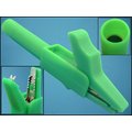 Borna crocodil  izolat, 15A, 300VAC, verde, CR-4PM-G