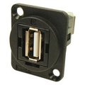 Adaptor USB-A soclu, USB-A soclu; panou, FT, USB2.0, XLR, CP30208N, CLIFF