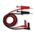 Cabluri test banana, cu clips cirlig, rosu si negru, 300V, 1m, varf 2mm, PCM-W2, PARROT INVENT