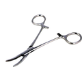 Cleste prindere curbat, cu blocare, forceps, pentru electronisti, 145mm, D02348