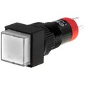 Push buton, ON-ON, SPDT, IP40, alb, iluminat, orificiu montare Ø10mm, V10F-11Z-230W