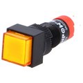 Push buton, patrat, 1 pozitie, ON-(ON), SPDT, IP40, PORTOCALIU, orificiu montare Ø10mm, V10F-11-O