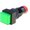 Push-buton, ON-(ON), SPDT, IP40, verde, iluminat, orificiu montare Ø10mm, V10F-11-230G