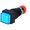 Push buton, ON-(ON), SPDT, IP40, albastru, iluminat, orificiu montare Ø10mm, V10F-11-24B