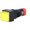 Push buton, patrat, 1 pozitie, ON-(ON), SPDT, IP40, GALBEN, orificiu montare Ø10mm, V10F-11-Y
