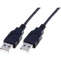 Cablu; USB 2.0; USB A mufa, din ambele parti; 3m; negru; AK-300100-030-S