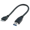 Cablu; USB 3.0; USB A mufa, USB B micro mufa; 0.5m; AK-300116-005-S
