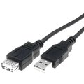 Cablu; USB 2.0; USB A soclu, USB A mufa; 5m; negru; AK-300202-050-S