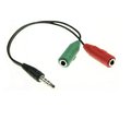 Cablu jack 3.5mm, 4 PINI, 2x jack 3.5mm, 3 pini, CABLE-587
